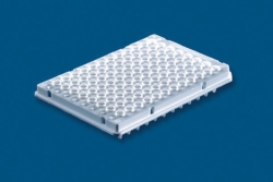 Slika 96-well PCR plates, PP, semi-skirted, with elevated well rim