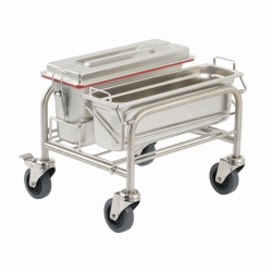 Cleaning trolleys Clino<sup>&reg;</sup> CR mini EM-GMP1, stainless steel
