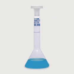Volumetric trapezoidal flasks, Borosilicate glass 3.3, class A, blue graduated