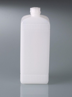Square bottles with screw cap, HDPE