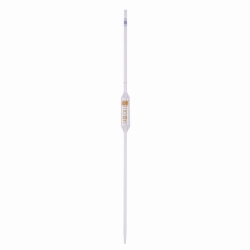 Slika Volumetric pipettes, Soda-lime glass, class AS, 1 mark, amber stain graduation