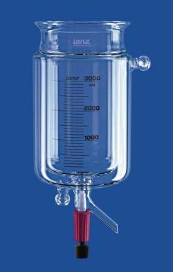 Slika Reaction vessels, cylindrical, with thermostatic jacket and withdrawal valve