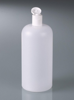 Round bottles, HDPE, with snap closure, PP