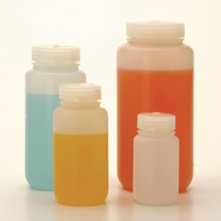 Wide-mouth bottles Nalgene&trade;, fluorinated HDPE, with screw cap, fluorinated PP