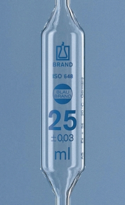 Volumetric Pipettes, AR-glass<sup>&reg;</sup>, Class AS, 2 marks, Blue Graduation, with Individual Certificate
