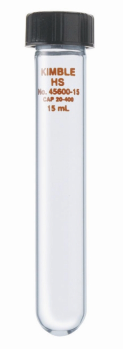 Slika High speed centrifuge tube, borosilicate glass, with screw cap