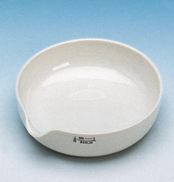 Evaporating basins, porcelain, shallow form