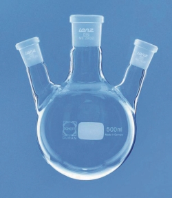 Slika Three-neck round-bottom flasks, side necks angled, DURAN<sup>&reg;</sup>