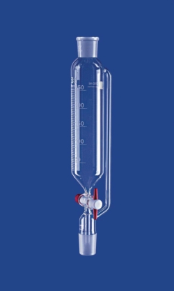 Dropping funnels, cylindrical, with pressure equalizing tube, borosilicate glass 3.3