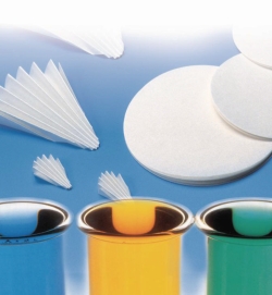 Filter paper, qualitative, Grade 3 hw, folded filters