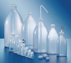 Narrow-mouth bottles, series 301, LDPE, with srew cap