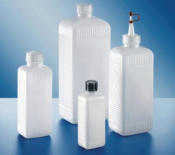 Square bottles without closure, PVC, series 310