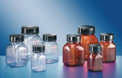 Square wide-mouth containers without closure, series 310, PVC