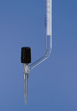 Burettes, with lateral valve cock, borosilicate glass 3.3, class AS, incl. DAkkS calibration certificate
