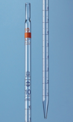 Graduated pipettes, total delivery, AR-glas<sup>&reg;</sup>, class AS, blue graduation, type 2