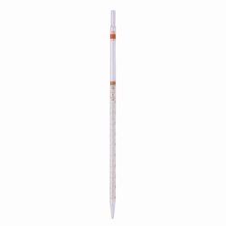 Graduated pipettes, Soda-lime glass, class B, amber stain graduation, type 3