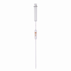 Slika Volumetric pipettes with piston, amber stain graduation