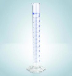 Measuring cylinders, DURAN<sup>&reg;</sup>, tall form, class B, blue graduation