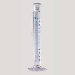 Mixing cylinders, borosilicate glass 3.3, tall form, class A, blue graduated