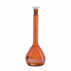 Slika Volumetric flasks, DURAN<sup>&reg;</sup> amber glass, class A, with PE stopper