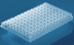 Slika 96-well PCR plates, PP, semi-skirted, with elevated well rim