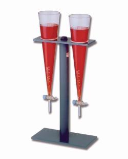 Accessory holders for sedimentation cones with stopcock, PVC