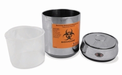 Disposal can biohazard, stainless steel, with motion sensor lid