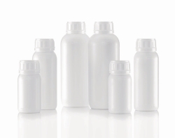 Slika Round Bottles without closure, series 321 &quot;VarioPack Dual&quot; with PA barrier layer, white