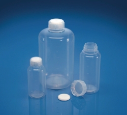 Slika Wide-mouth bottles with cap, graduated, PFA