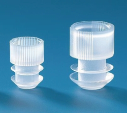 Slika Grip stoppers for centrifuge tubes, round bottom, LDPE