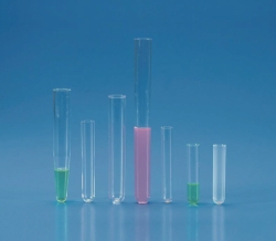 Slika Disposable test tubes and centrifuge tubes, with rim
