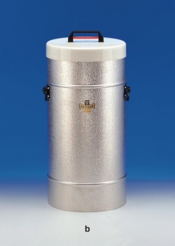 Slika Dewar flasks, cylindrical, aluminium container with side grips