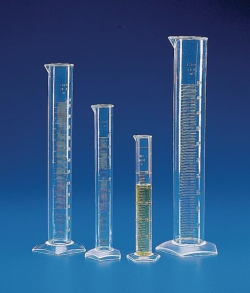 Slika Measuring cylinders, PMP, tall form, class B, white graduations