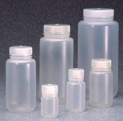 Wide-mouth packaging bottles Nalgene&trade; PPCO, with closure, PP