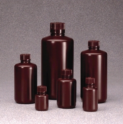Slika Narrow-mouth bottles Nalgene&trade;, with closure, HDPE, amber