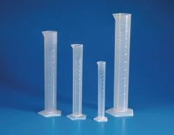Measuring Cylinders, PP, Tall Form, Class B, Moulded Graduations