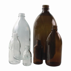 Slika Narrow-mouth bottles, soda-lime glass, clear