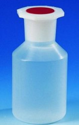 Slika Sloping shoulder reagent bottles, wide-mouth, PP, with octagonal-knob cap