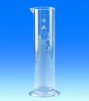 Slika Measuring cylinders, SAN, low form, class B, moulded graduations