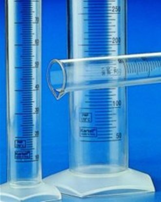 Slika Measuring cylinders, PMP, Class B, blue graduations