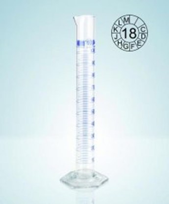 Slika Measuring cylinders, DURAN<sup>&reg;</sup>, tall form, class A, blue graduation