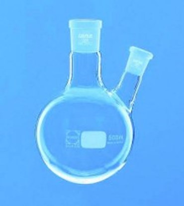 Slika Round bottom flasks with two necks, side neck angled, DURAN<sup>&reg;</sup>