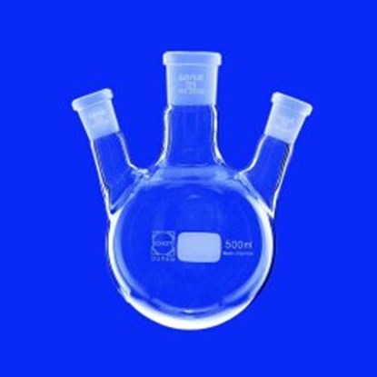 Slika Three-neck round-bottom flasks, side necks angled, DURAN<sup>&reg;</sup>