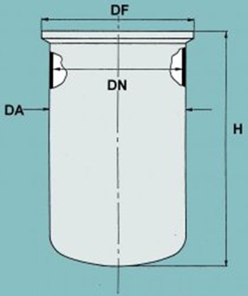 Slika Flat ground flange reaction vessels, unjacketed