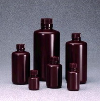 Slika Narrow-mouth bottles Nalgene&trade;, with closure, HDPE, amber