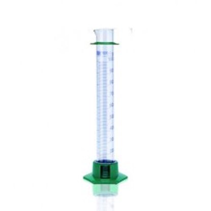 Slika Measuring Cylinder with Plastic Socket, DURAN<sup>&reg;</sup>, class B, Blue Graduation