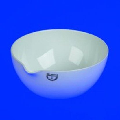 Slika Evaporating basins, porcelain, with spout, round bottom